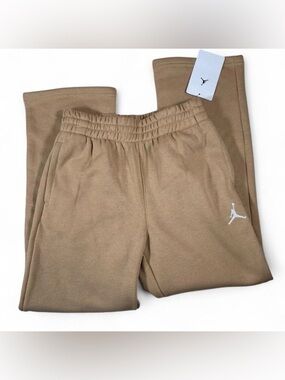 Jordan Kids Tan Jogger Sweatpants with White Jumpman